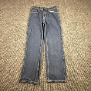 Roebuck & Co Boys Size 14 Slim Straight Jeans Dark Wash Cotton Denim